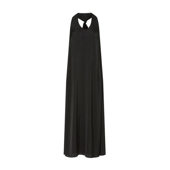Rosetta Getty Collective Sleeveless Satin Shift Maxi Dress in Black – Size 10 - Picture 6 of 6